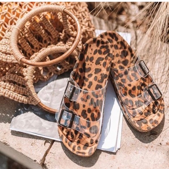 Shoes | New Birkenstock Style Leopard Sandals Size 7 | Poshmark